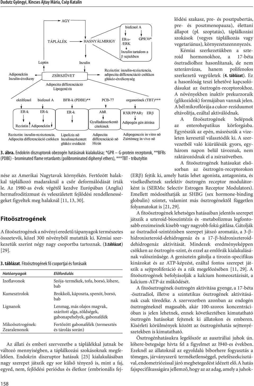 Fitoösztrogének A fitoösztrogének a növényi eredetű tápanyagok természetes összetevői, közel 300 növényből mutatták ki. Kémiai szerkezetük szerint négy nagy csoportba tartoznak. (3.táblázat) [29]. 3. táblázat.