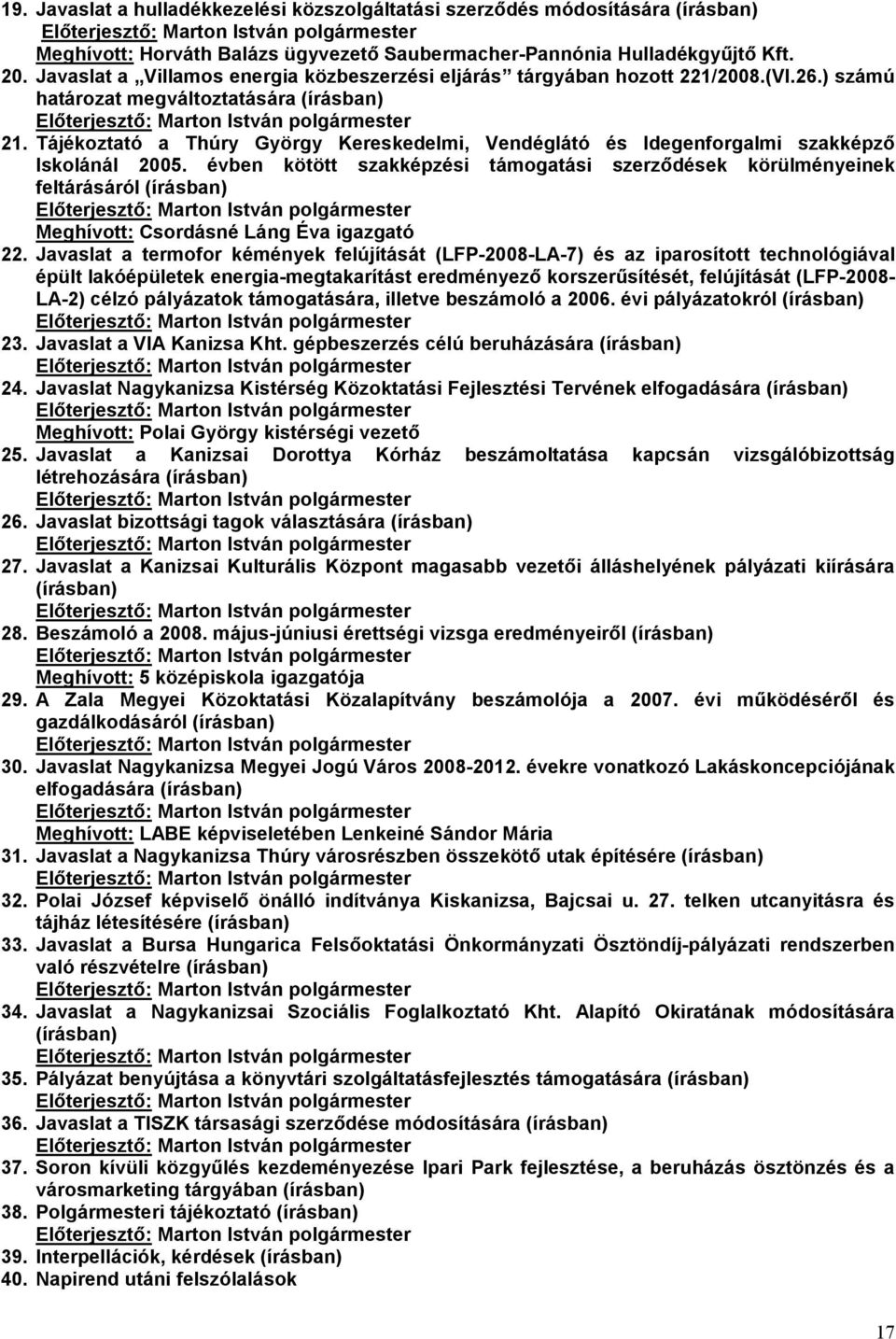 Tájékoztató a Thúry György Kereskedelmi, Vendéglátó és Idegenforgalmi szakképző Iskolánál 2005.