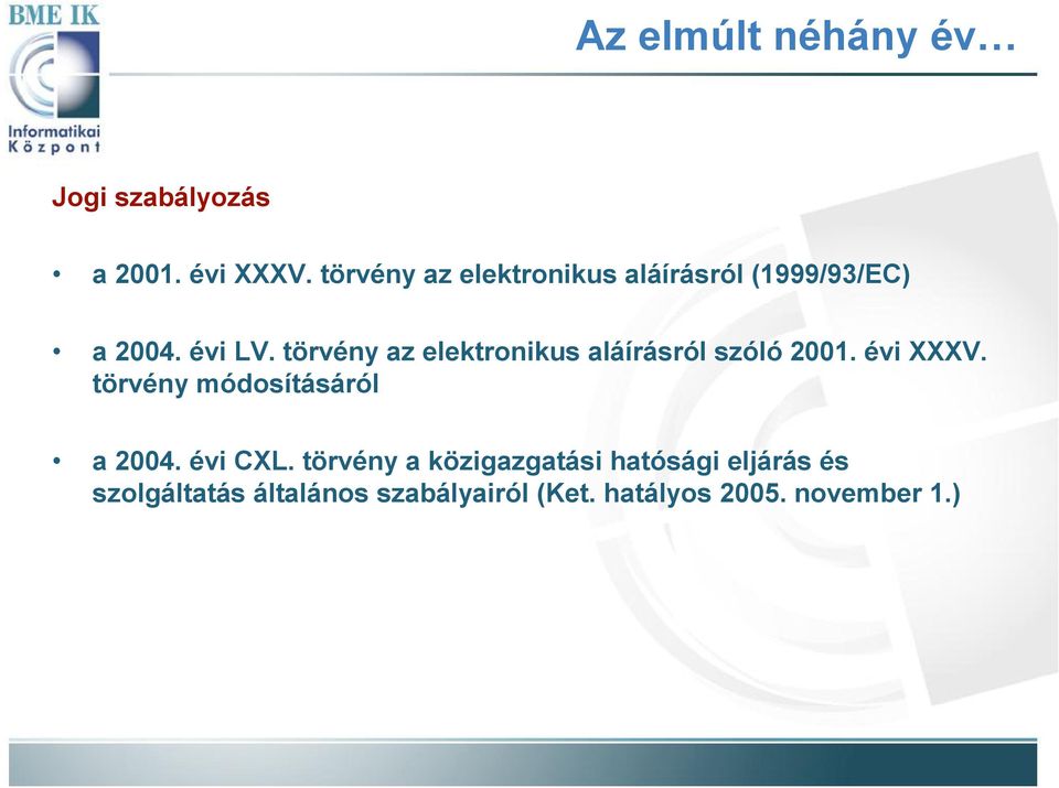 törvény az elektronikus aláírásról szóló 2001. évi XXXV.