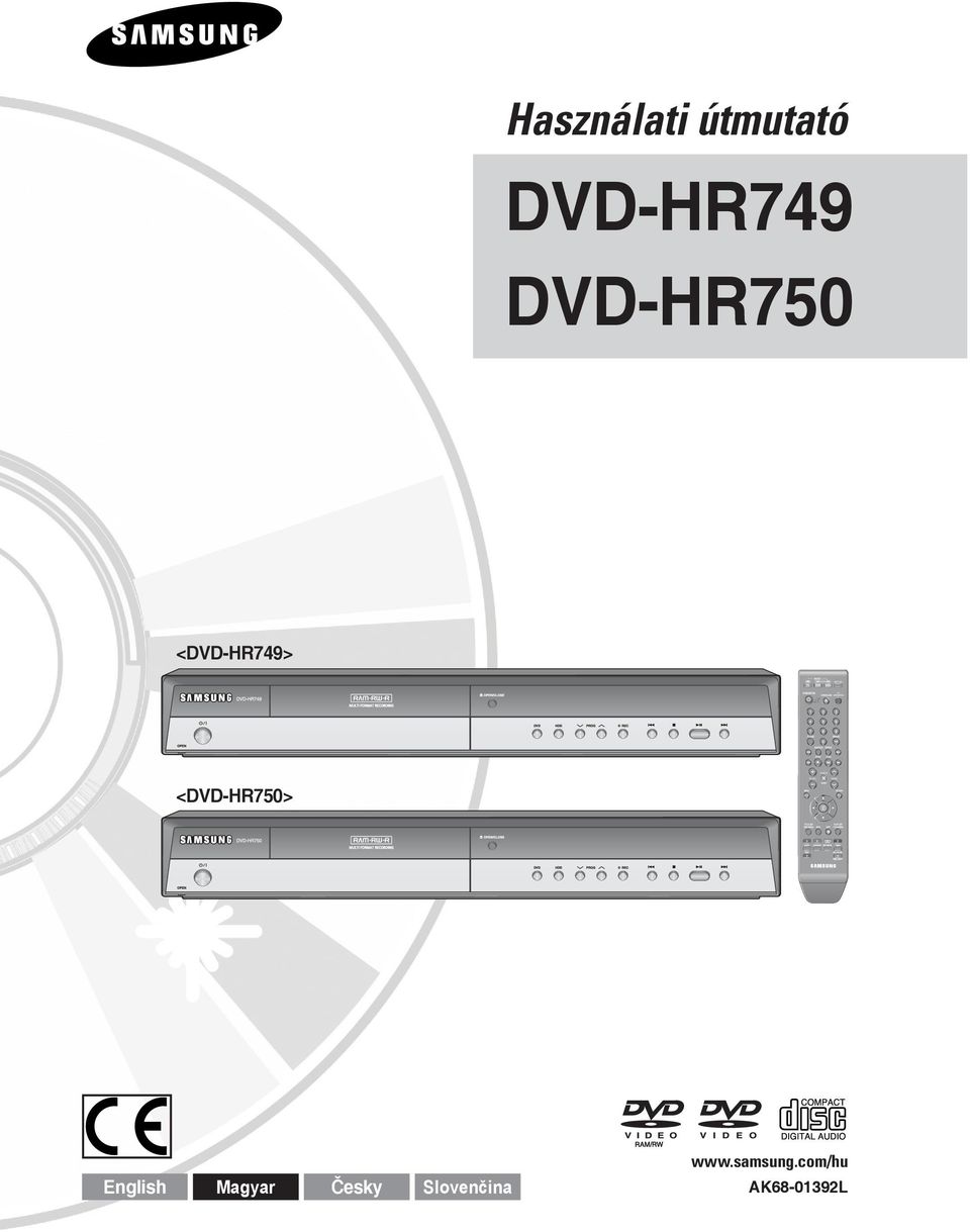 <DVD-HR750> English Magyar