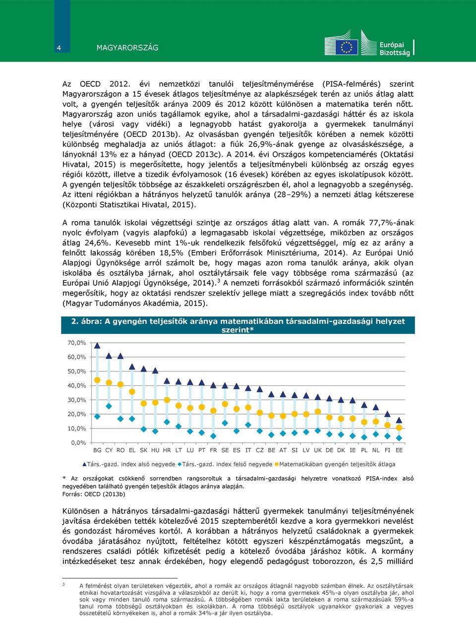 és 2012 között különösen a matematika terén nőtt.