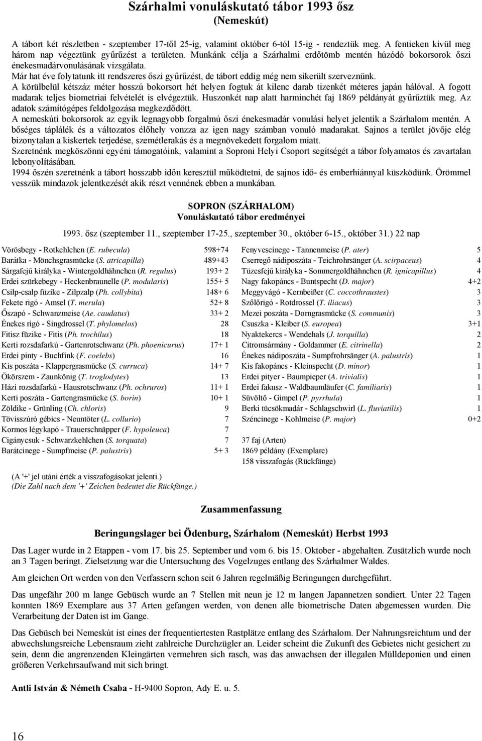 Már hat éve folytatunk itt rendszeres őszi gyűrűzést, de tábort eddig még nem sikerült szerveznünk.