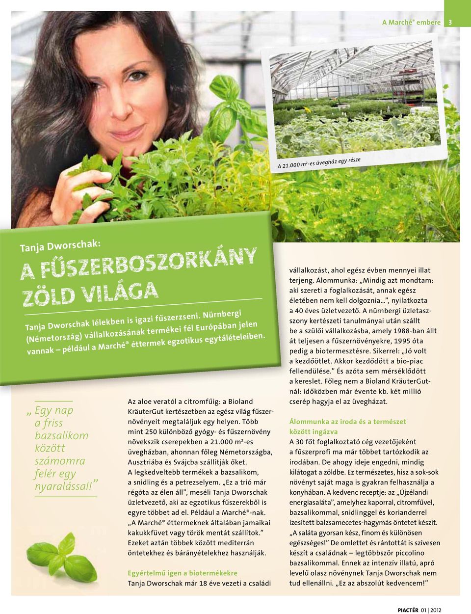 Az aloe veratól a citromfűig: a Bioland KräuterGut kertészetben az egész világ fűszernövényeit megtaláljuk egy helyen. Több mint 250 különböző gyógy- és fűszernövény növekszik cserepekben a 21.