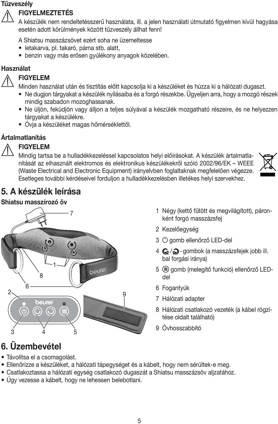 MG 148. H Shiatsu masszázsöv Használati útmutató - PDF Ingyenes letöltés