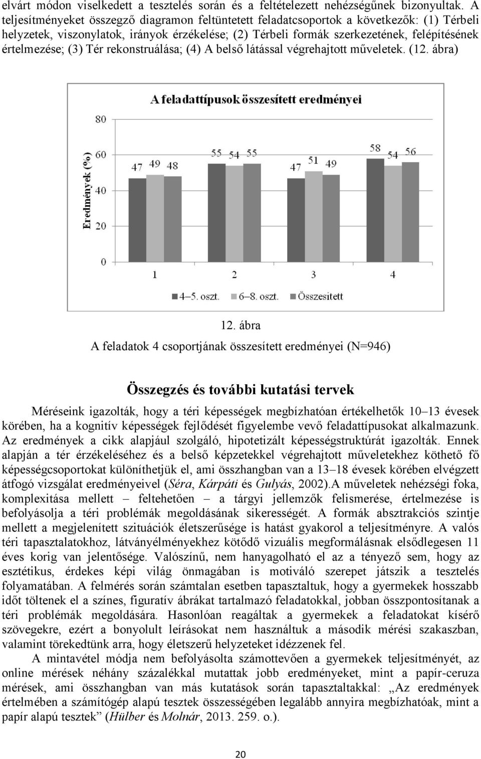 (3) Tér rekonstruálása; (4) A belső látással végrehajtott műveletek. (12. ábra) 12.