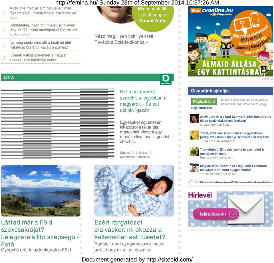 hu/ Sunday 28th of September 2014 10:57:26 AM Ma ünnepli 46.
