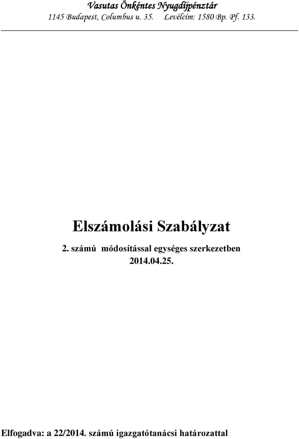 Elszámolási Szabályzat 2.