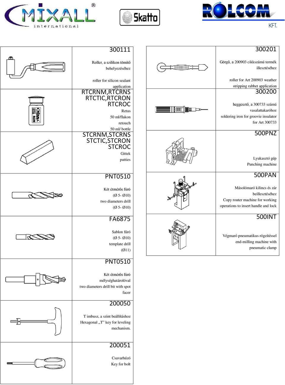 application 300200 heggesztő, a 300733 számú vasalattakaróhoz soldering iron for groovie insulator for Art 300733 500PNZ Lyukasztó gép Punching machine 500PAN Másolómaró kilincs és zár