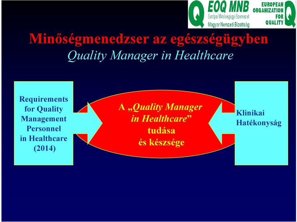 Personnel in Healthcare (2014) A Quality Manager