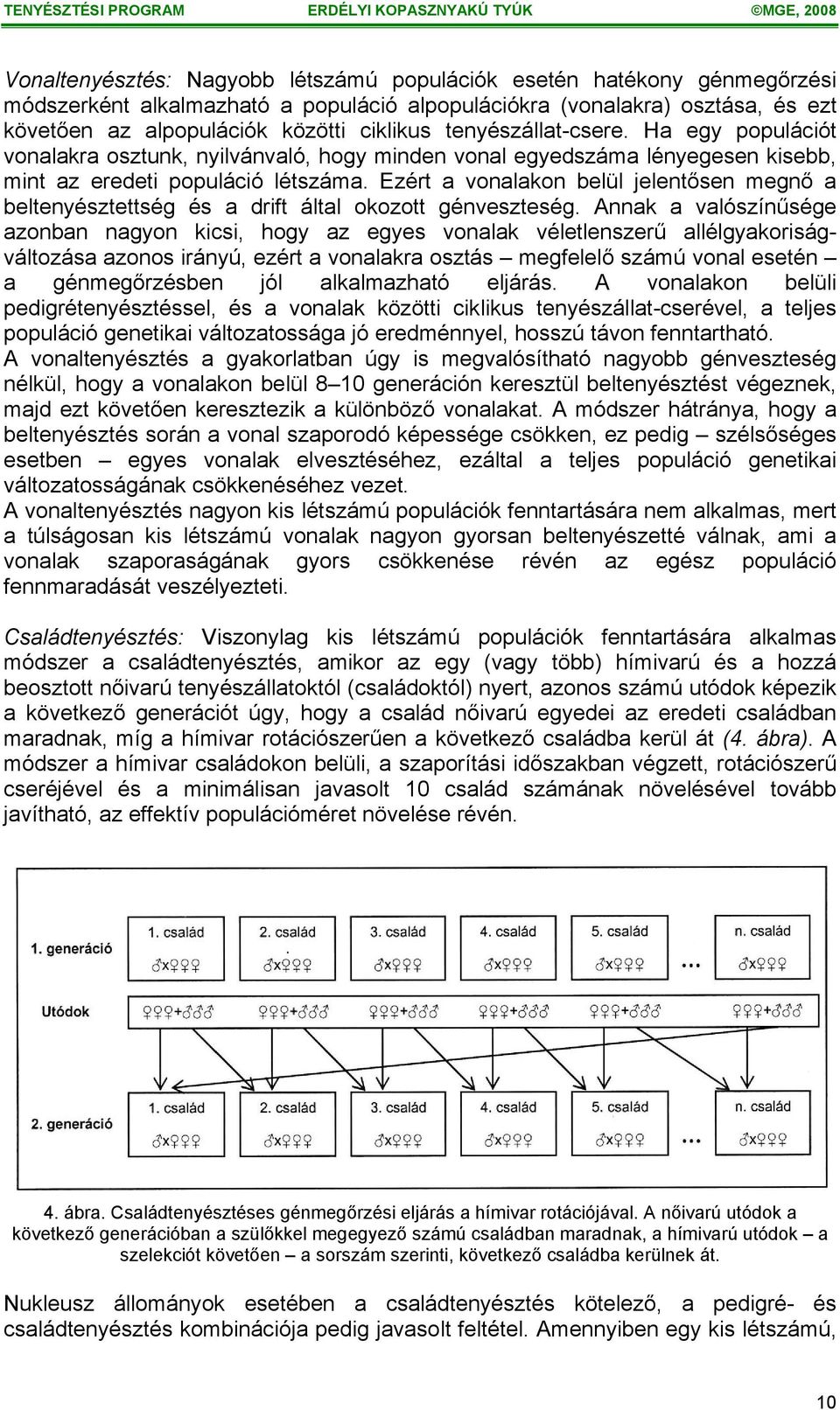 Ezért a vonalakon belül jelentősen megnő a beltenyésztettség és a drift által okozott génveszteség.