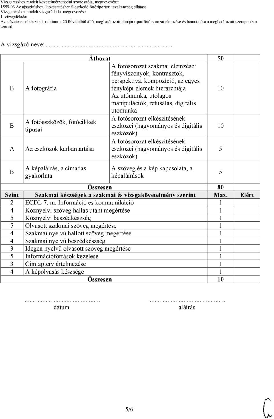 digitális utómunka fotósorozat elkészítésének fotóeszközök, fotócikkek eszközei (hagyományos és digitális típusai eszközök) 10 fotósorozat elkészítésének z eszközök karbantartása eszközei