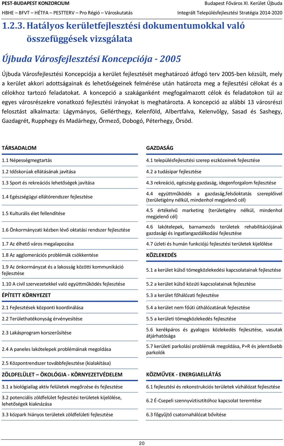 2005-ben kézsült, mely a kerület akkori adottságainak és lehetőségeinek felmérése után határozta meg a fejlesztési célokat és a célokhoz tartozó feladatokat.