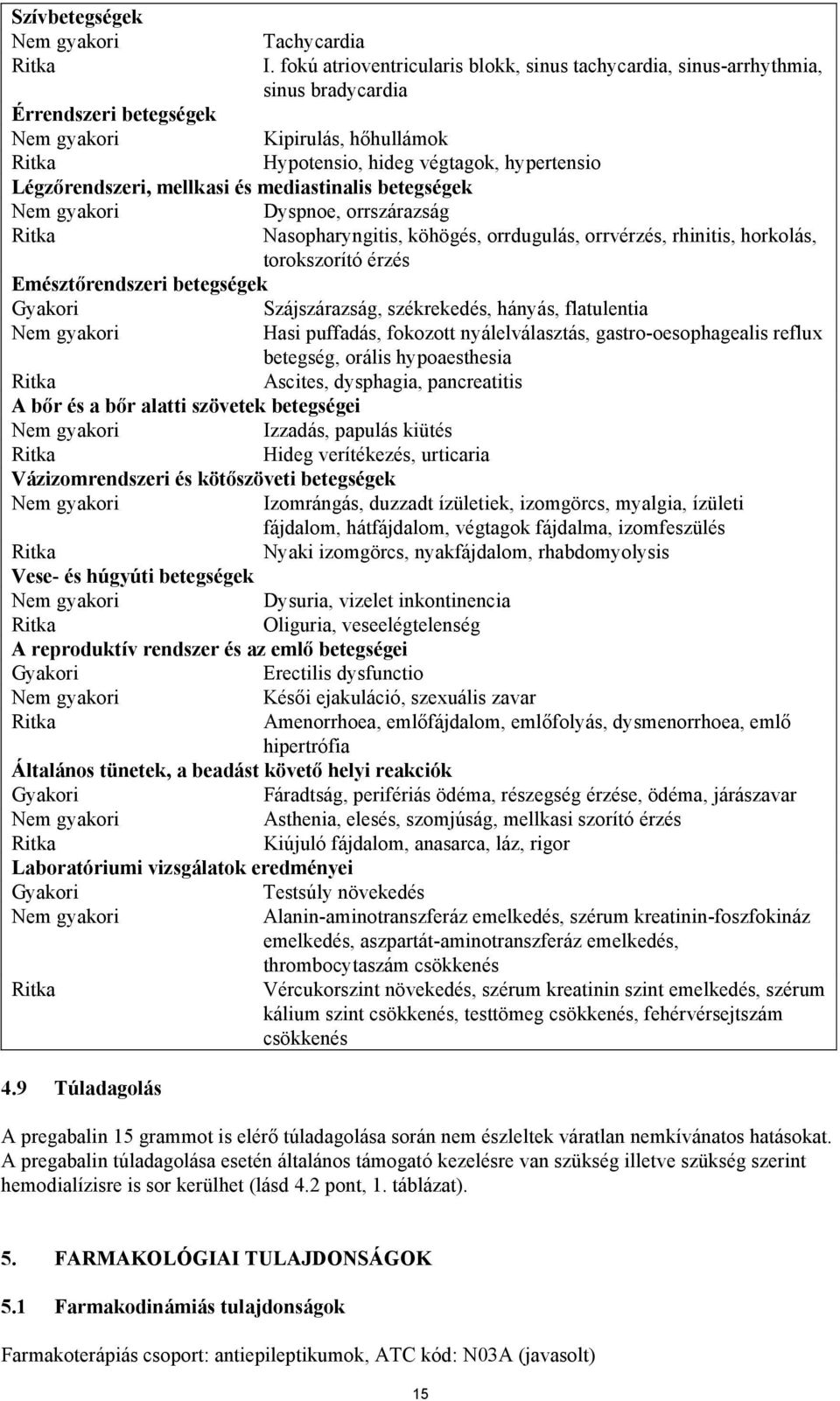 mediastinalis betegségek Dyspnoe, orrszárazság Nasopharyngitis, köhögés, orrdugulás, orrvérzés, rhinitis, horkolás, torokszorító érzés Emésztőrendszeri betegségek Gyakori Szájszárazság, székrekedés,