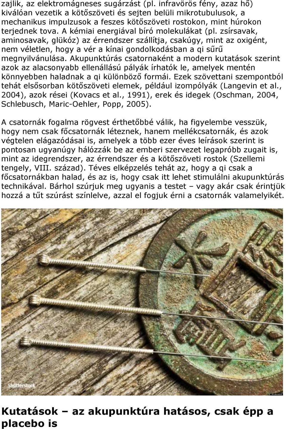 A kémiai energiával bíró molekulákat (pl. zsírsavak, aminosavak, glükóz) az érrendszer szállítja, csakúgy, mint az oxigént, nem véletlen, hogy a vér a kínai gondolkodásban a qi sűrű megnyilvánulása.