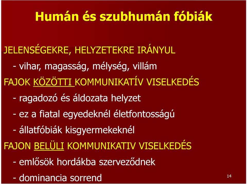 helyzet - ez a fiatal egyedeknél életfontosságú - állatfóbiák kisgyermekeknél