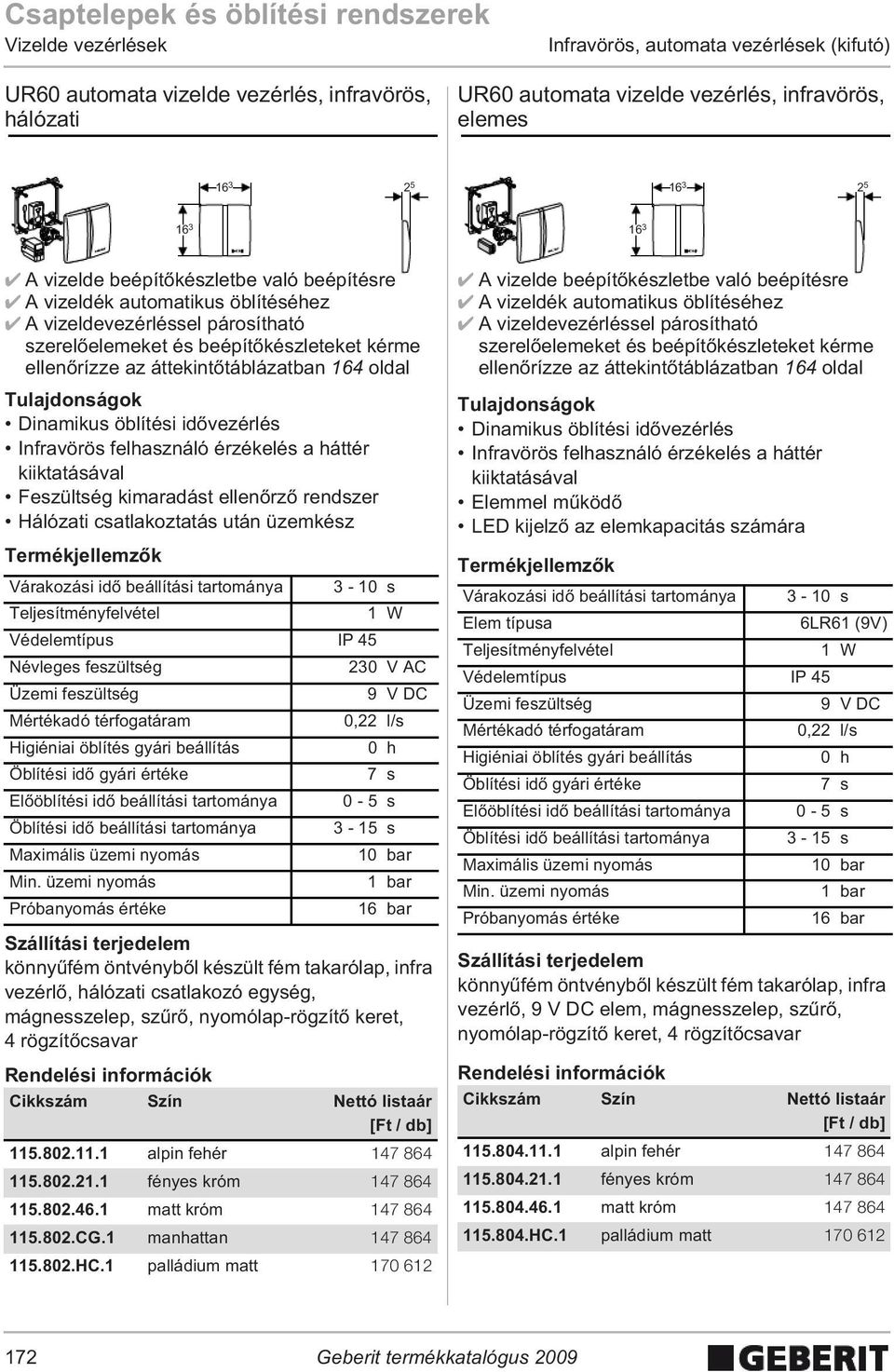 Dinamikus öblítési id vezérlés Infravörös felhasználó érzékelés a háttér kiiktatásával Feszültség kimaradást ellen rz rendszer Hálózati csatlakoztatás után üzemkész Várakozási id beállítási