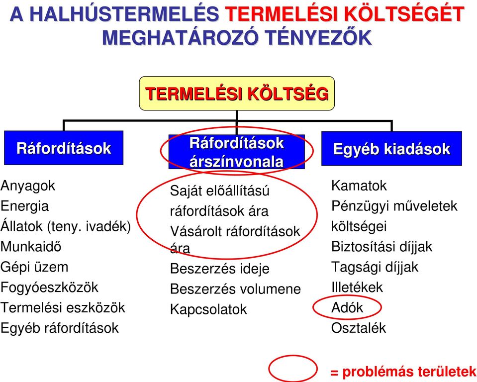 ivadék) Munkaidő Gépi üzem Fogyóeszközök Termelési eszközök Egyéb ráfordítások Ráfordítások árszínvonala Saját