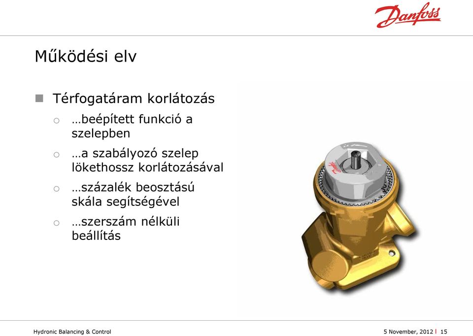 segítségével szerszám nélküli beállítás Divisin, Hydrnic SBA Balancing r