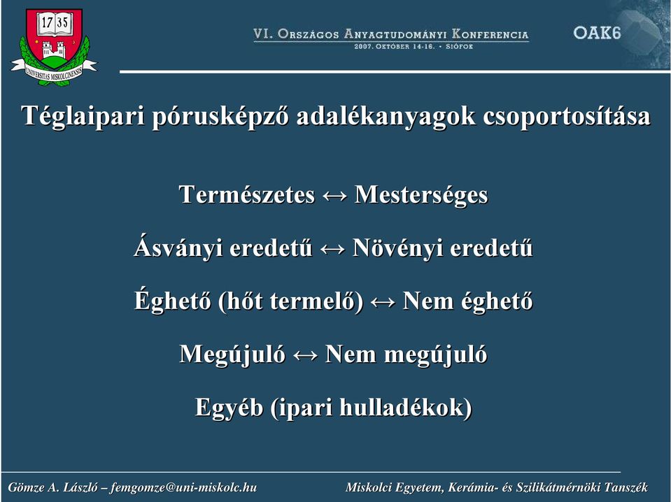 Gömze. szló Bánhidi. Péter. Miskolci Egyetem. és s (30) ; Fax:(46) Tel:(46)  /2377. femgomze@uni. uni-miskolc. - PDF Free Download