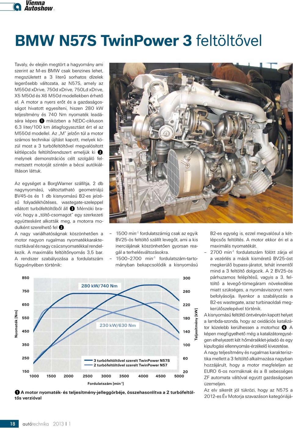A motor a nyers erőt és a gazdaságosságot hivatott egyesíteni, hiszen 280 kw teljesítmény és 740 Nm nyomaték leadására képes ➊ miközben a NEDC-cikluson 6,3 liter/100 km átlagfogyasztást ért el az