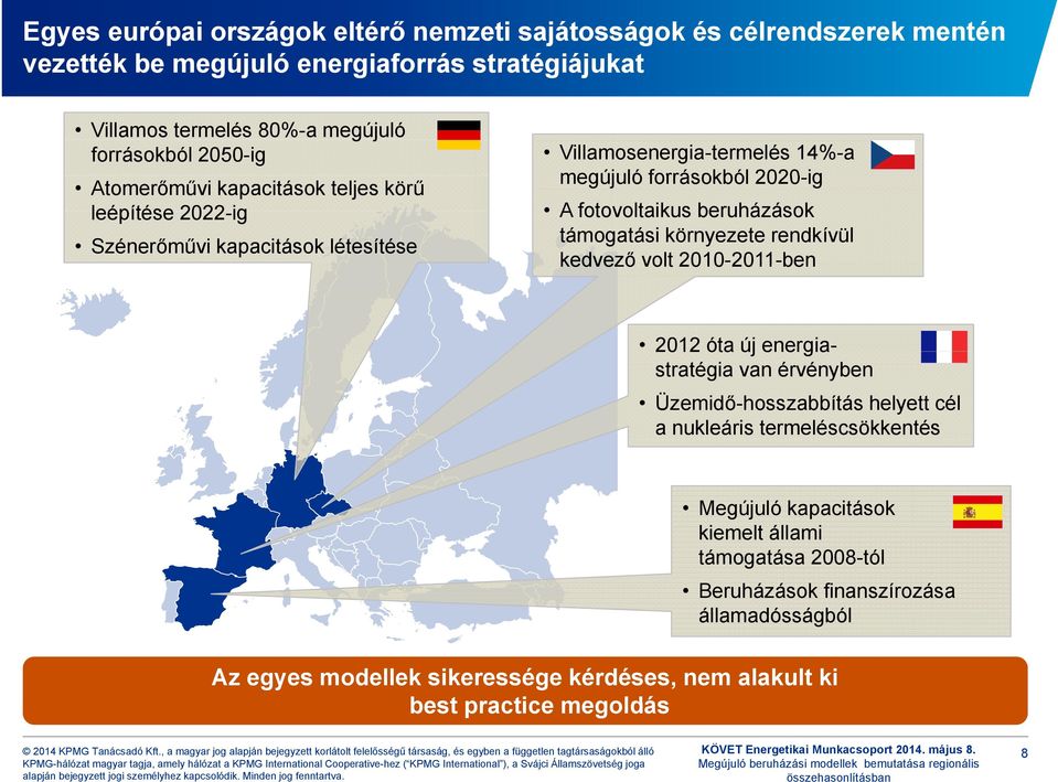 21-211-ben 211 212 óta új energiastratégia van érvényben Üzemidő-hosszabbítás helyett cél a nukleáris termeléscsökkentés Megújuló kapacitások kiemelt állami támogatása 28-tól Beruházások