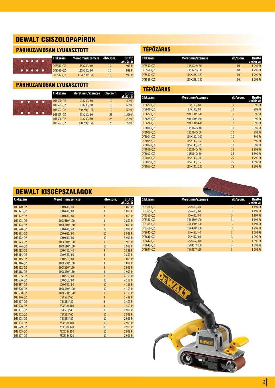 DT8590-QZ 93X230/ 60 10 699 Ft DT8591-QZ 93X230/ 80 10 699 Ft DT8592-QZ 93X230/ 120 10 699 Ft DT8595-QZ 93X230/ 60 25 1 299 Ft DT8596-QZ 93X230/ 80 25 1 299 Ft DT8597-QZ 93X230/ 120 25 1 299 Ft