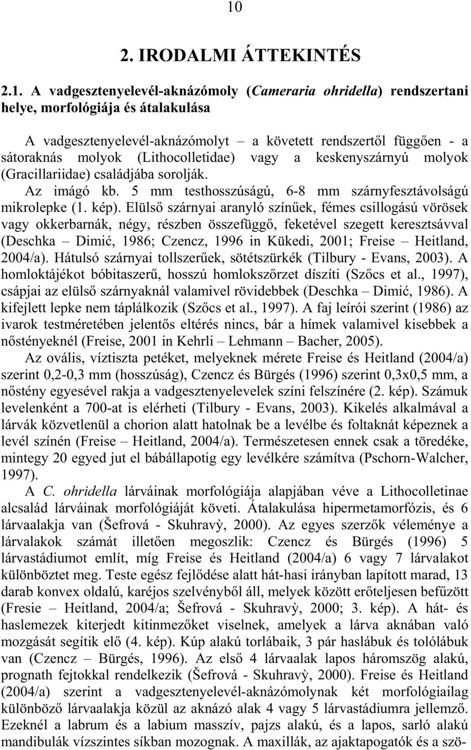 Elüls szárnyai aranyló szín ek, fémes csillogású vörösek vagy okkerbarnák, négy, részben összefügg, feketével szegett keresztsávval (Deschka Dimi, 1986; Czencz, 1996 in Kükedi, 2001; Freise Heitland,
