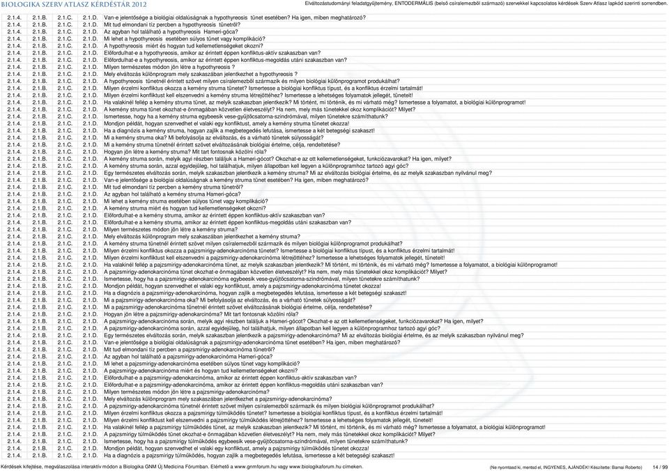 2.1.4. 2.1.B. 2.1.C. 2.1.D. Előfordulhat-e a hypothyreosis, amikor az érintett éppen konfliktus-aktív szakaszban van? 2.1.4. 2.1.B. 2.1.C. 2.1.D. Előfordulhat-e a hypothyreosis, amikor az érintett éppen konfliktus-megoldás utáni szakaszban van?