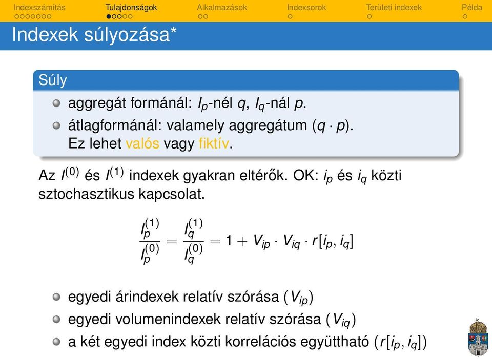 OK: i p és i q közti sztochasztikus kapcsolat.