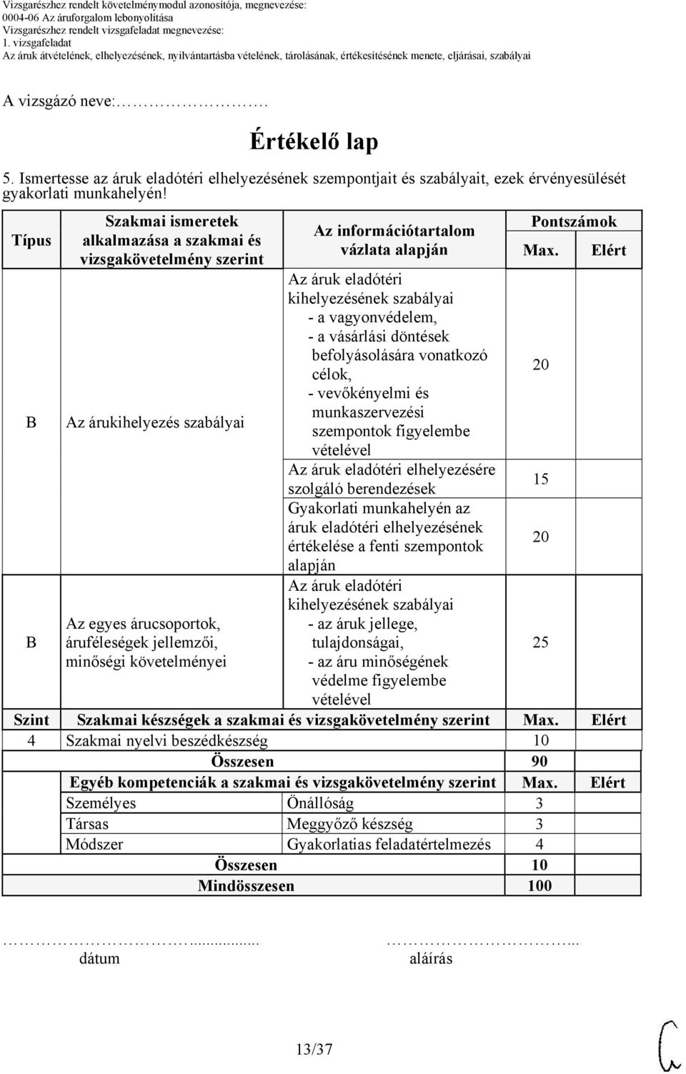 vázlata alapján Az áruk eladótéri kihelyezésének szabályai - a vagyonvédelem, - a vásárlási döntések befolyásolására vonatkozó célok, - vevőkényelmi és munkaszervezési szempontok figyelembe vételével