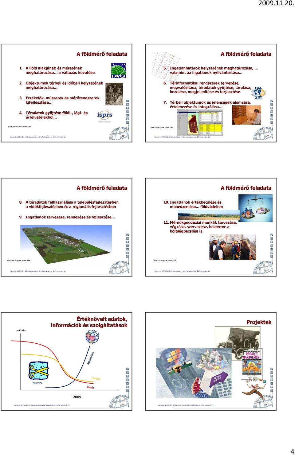 Térinformatikai rendszerek tervezése, megvalósítása, téradatok gyűjtése, tárolása, kezelése, megjelenítése és terjesztése 7.