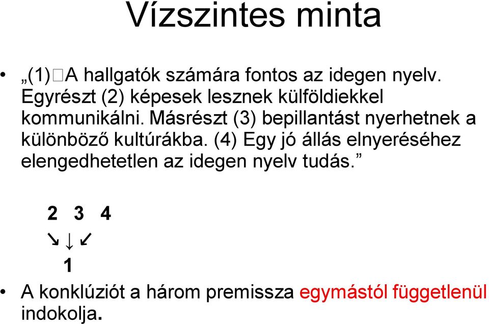 Másrészt (3) bepillantást nyerhetnek a különböző kultúrákba.