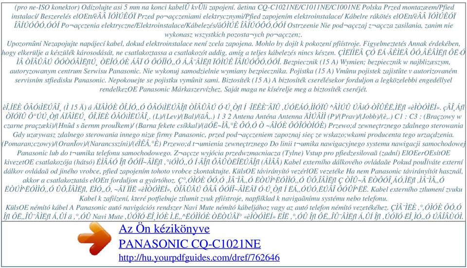 ÏÓÌÚÊÓÏ ÎÂÍÚÓÔÓ,ÓÓÍ Po açczenia elektryczne/elektroinstalace/kábelezés/åóìúê ÎÂÍÚÓÔÓ,ÓÓÍ Ostrzeenie Nie pod açczaj z açcza zasilania, zanim nie wykonasz wszystkich pozosta ych po açczen;.