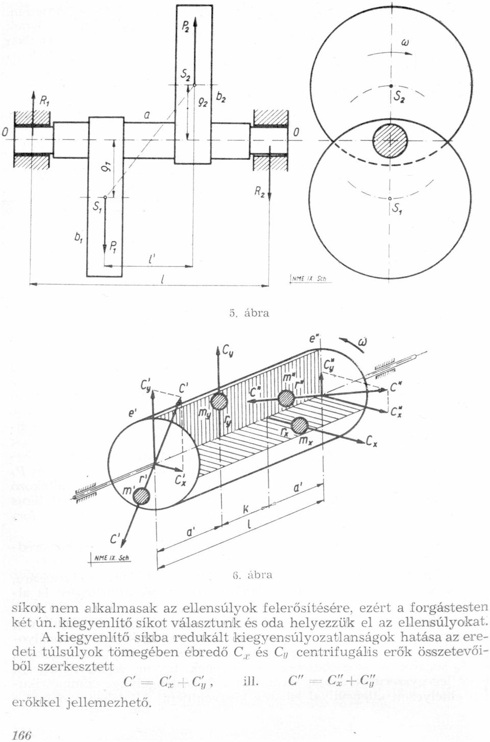 kiegyenlítő síkot válsztunk és od helyezzük el z ellensúlyokt A kiegyenlítő síkb redukált