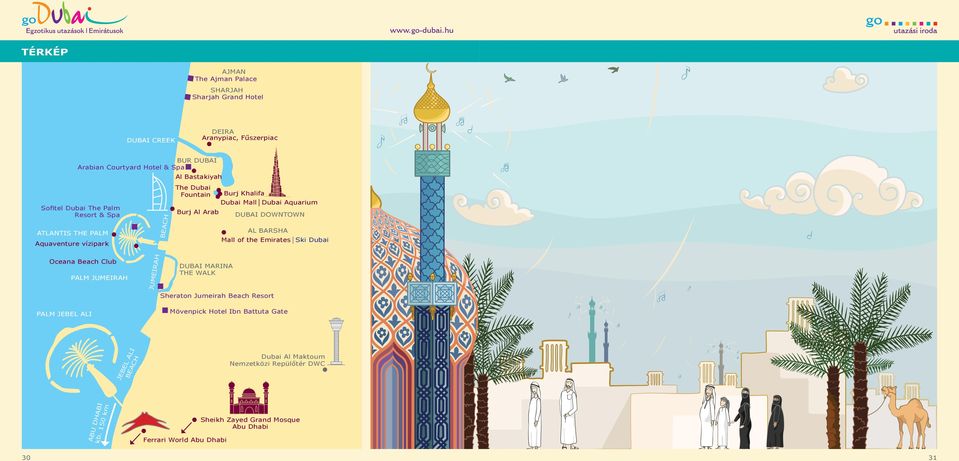 Aquarium Burj Al Arab DUBAI DOWNTOWN AL BARSHA Mall of the Emirates Ski Dubai DUBAI MARINA THE WALK Sheraton Jumeirah Beach Resort Mövenpick Hotel Ibn Battuta Gate