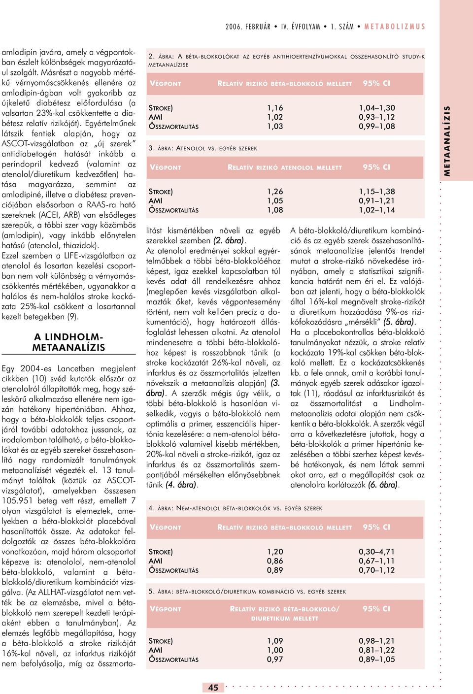 Egyértelmûnek látszik fentiek alapján, hogy az ASCOT-vizsgálatban az új szerek antidiabetogén hatását inkább a perindopril kedvezõ (valamint az atenolol/diuretikum kedvezõtlen) hatása magyarázza,