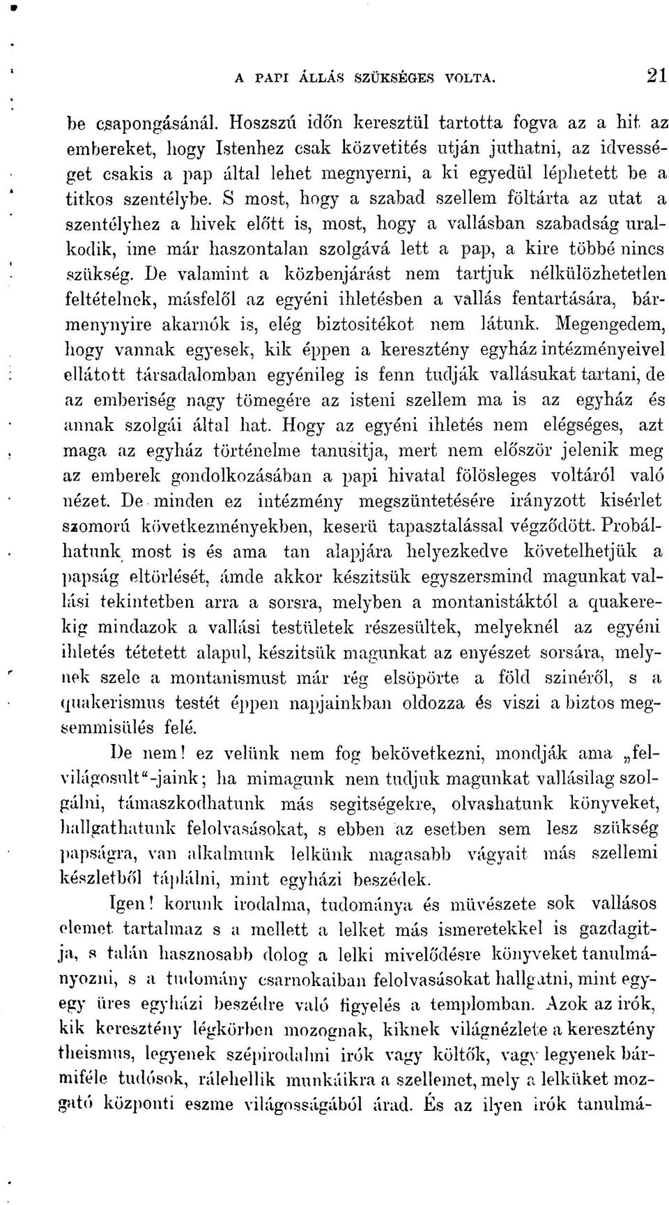 szentélybe.