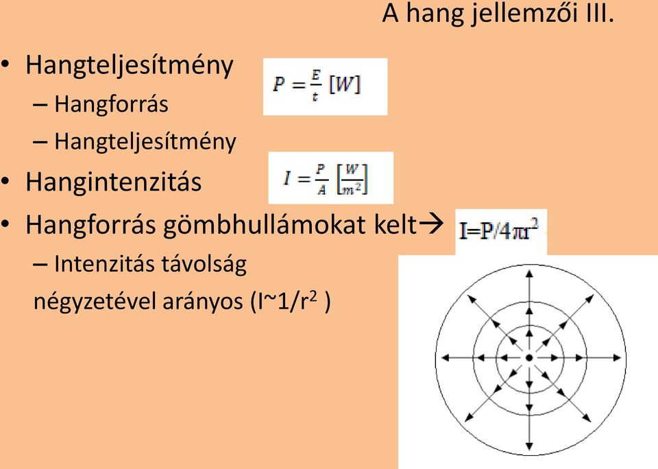 Hangteljesítmény Hangintenzitás