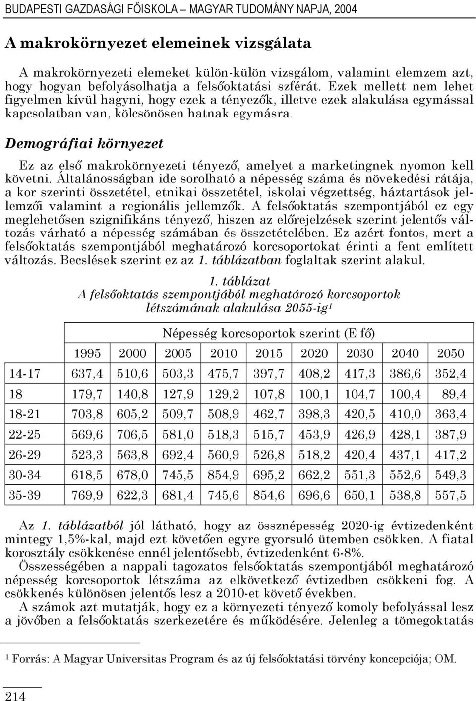 Demográfiai környezet Ez az első makrokörnyezeti tényező, amelyet a marketingnek nyomon kell követni.