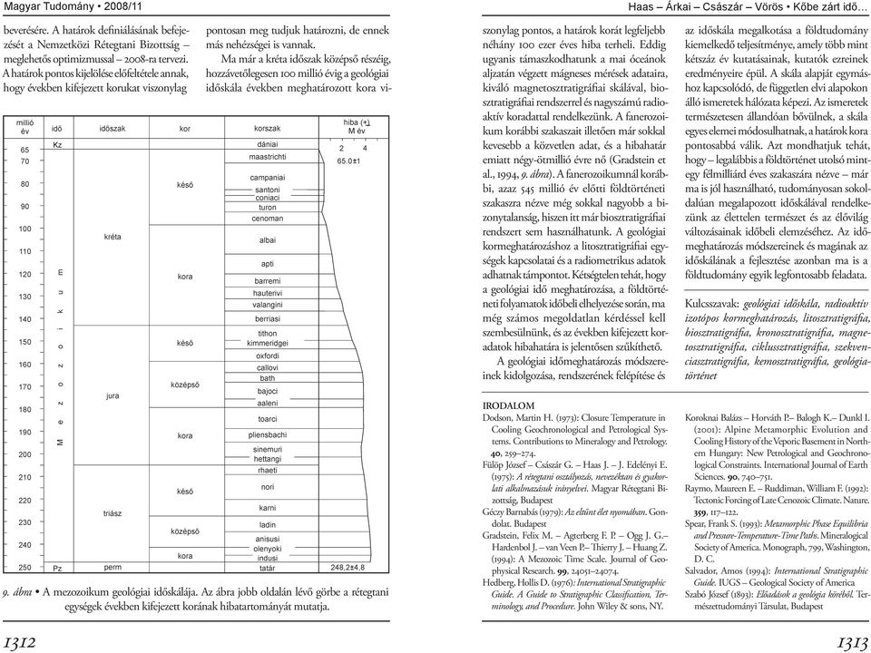 Eddig ugyanis támaszkodhatunk a mai óceánok aljzatán végzett mágneses mérések adataira, kiváló magnetosztratigráfiai skálával, biosztratigráfiai rendszerrel és nagyszámú radioaktív koradattal