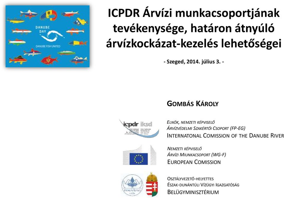 - GOMBÁS KÁROLY ELNÖK, NEMZETI KÉPVISELŐ ÁRVÍZVÉDELMI SZAKÉRTŐI CSOPORT (FP-EG) INTERNATONAL