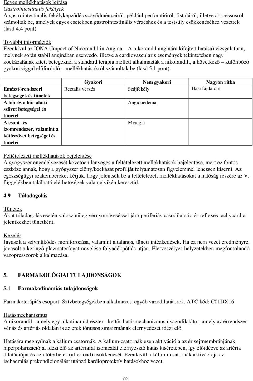 További információk Ezenkívül az IONA (Impact of Nicorandil in Angina A nikorandil anginára kifejtett hatása) vizsgálatban, melynek során stabil anginában szenvedő, illetve a cardiovascularis