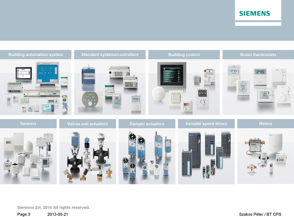 thermostats Sensors Valves and actuators Damper