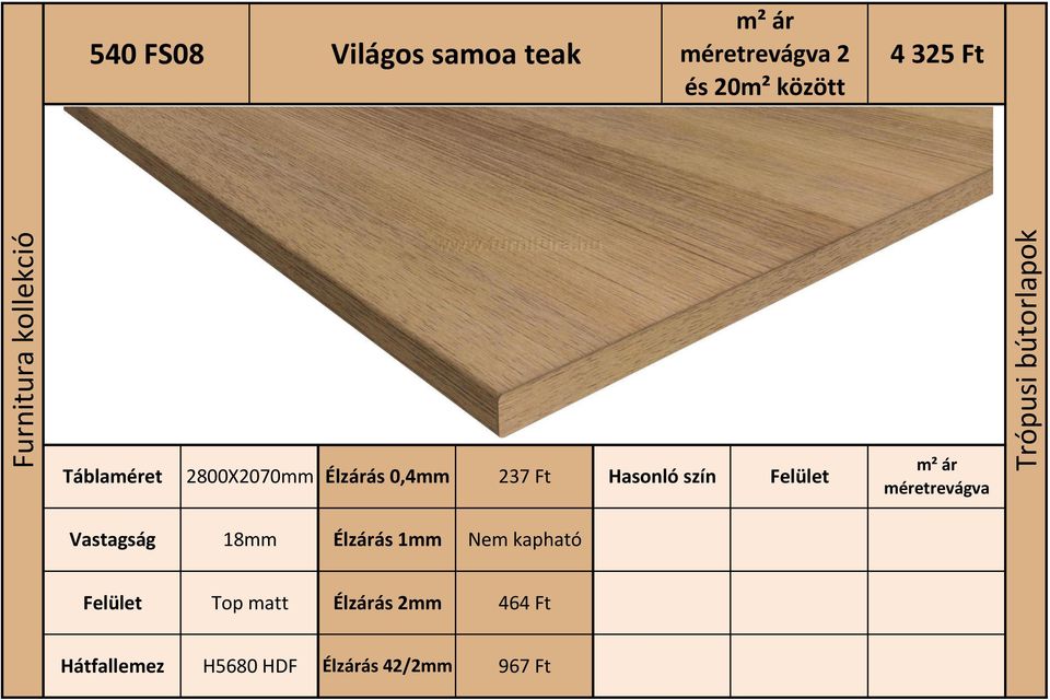 Élzárás 1mm Nem kapható