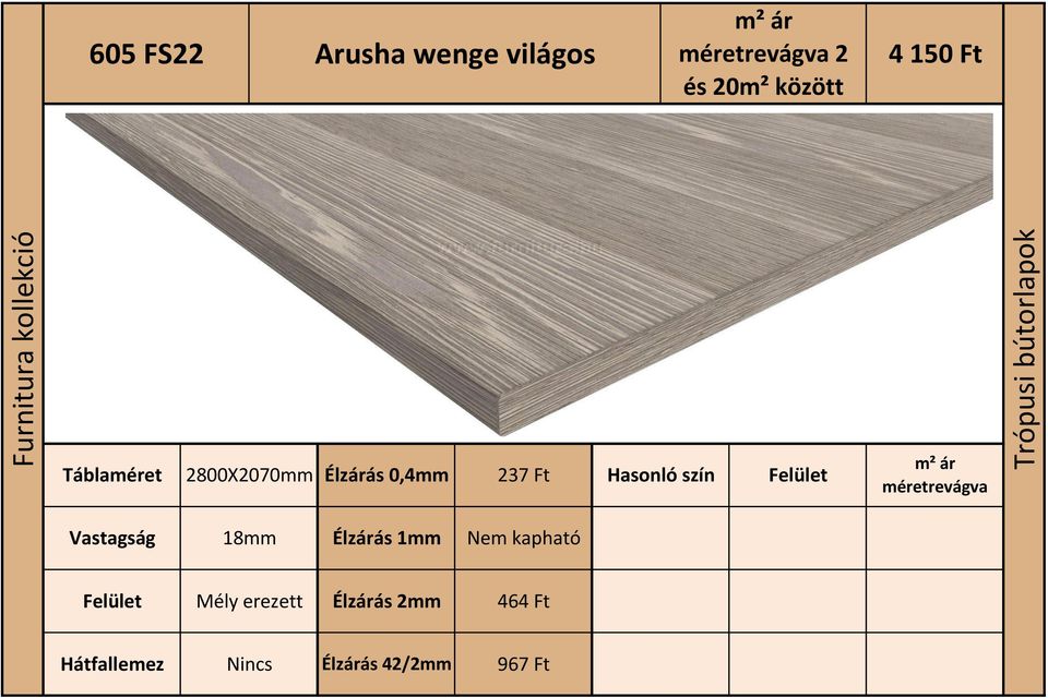 1mm Nem kapható Felület Mély