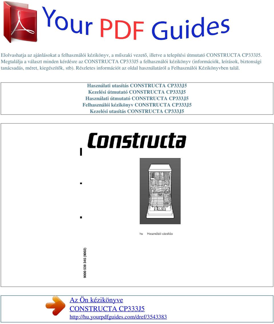 Az Ön kézikönyve CONSTRUCTA CP333J5 - PDF Free Download
