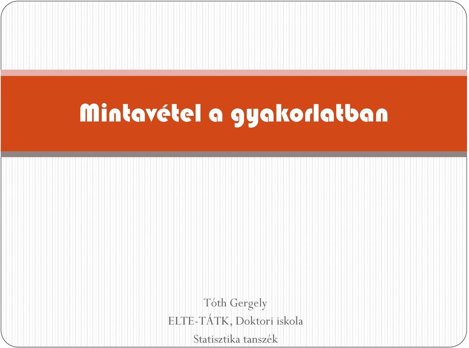 Gergely ELTE-TÁTK,