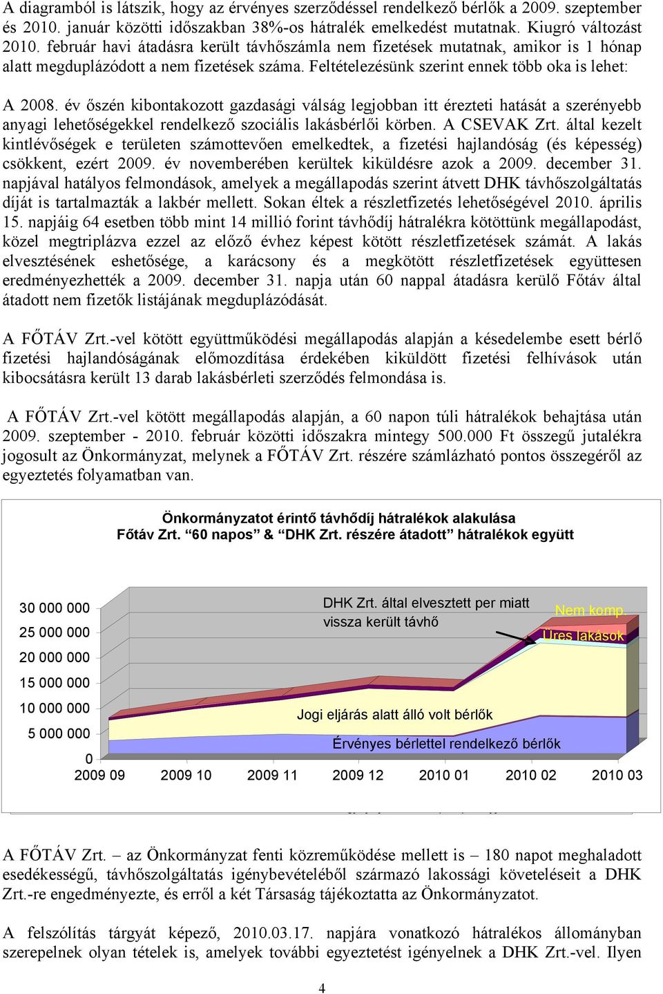 év őszén kibontakozott gazdasági válság legjobban itt érezteti hatását a szerényebb anyagi lehetőségekkel rendelkező szociális lakásbérlői körben. A CSEVAK Zrt.