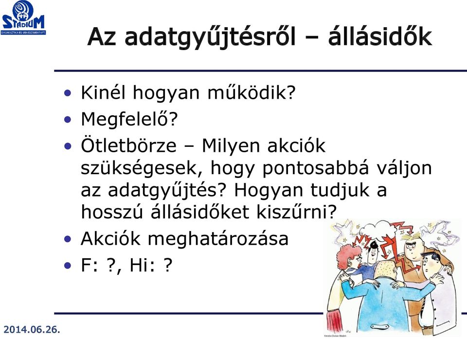 Ötletbörze Milyen akciók szükségesek, hogy pontosabbá