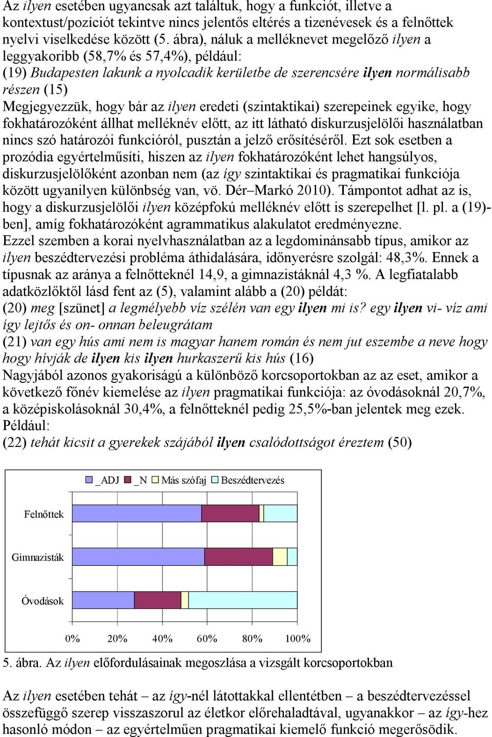 ilyen eredeti (szintaktikai) szerepeinek egyike, hogy fokhatározóként állhat melléknév előtt, az itt látható diskurzusjelölői használatban nincs szó határozói funkcióról, pusztán a jelző erősítéséről.